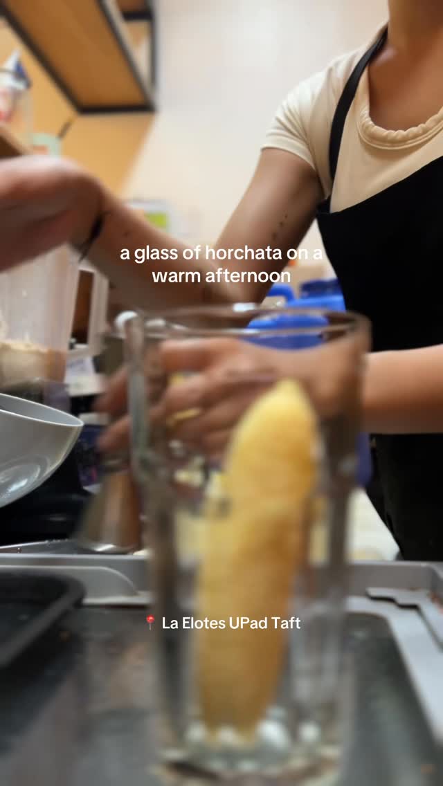 Horchata being prepared